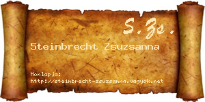 Steinbrecht Zsuzsanna névjegykártya